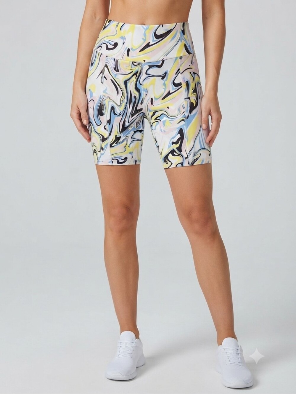 Lefties Swirl Print  High-Waist Biker Shorts Woman Sportswear size S